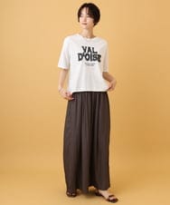 ZMKIE21089 al'aise modulation(アレーズモジュレーション) 【接触冷感】レースロゴデザインカットソー アイボリー