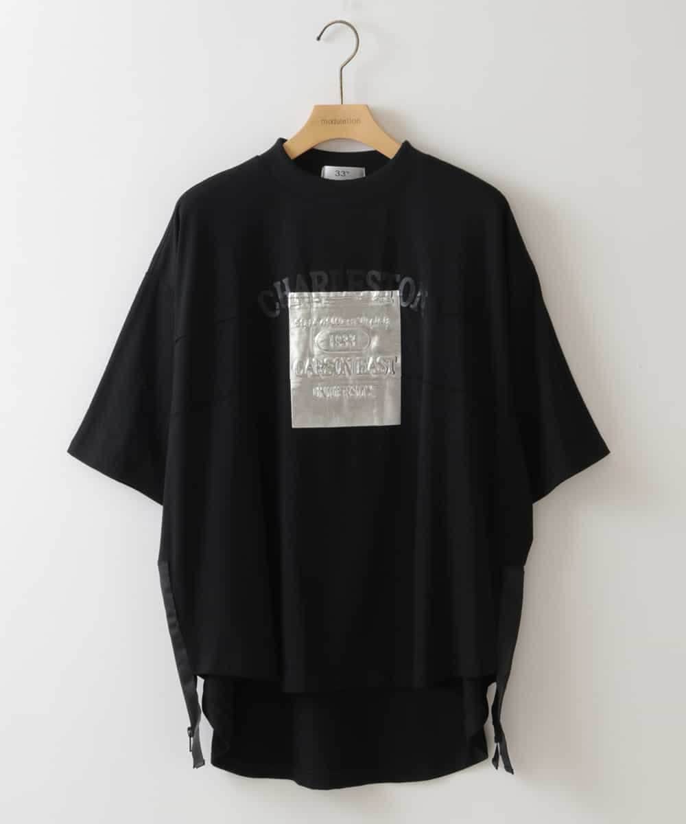 ZMKIW04098 al'aise modulation(アレーズモジュレーション) サイドジップTシャツ ブラック