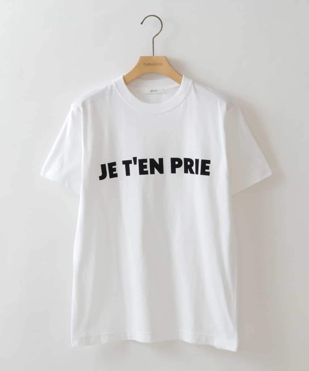ZMKIW07049 al'aise modulation(アレーズモジュレーション) コットンロゴTシャツ ホワイト