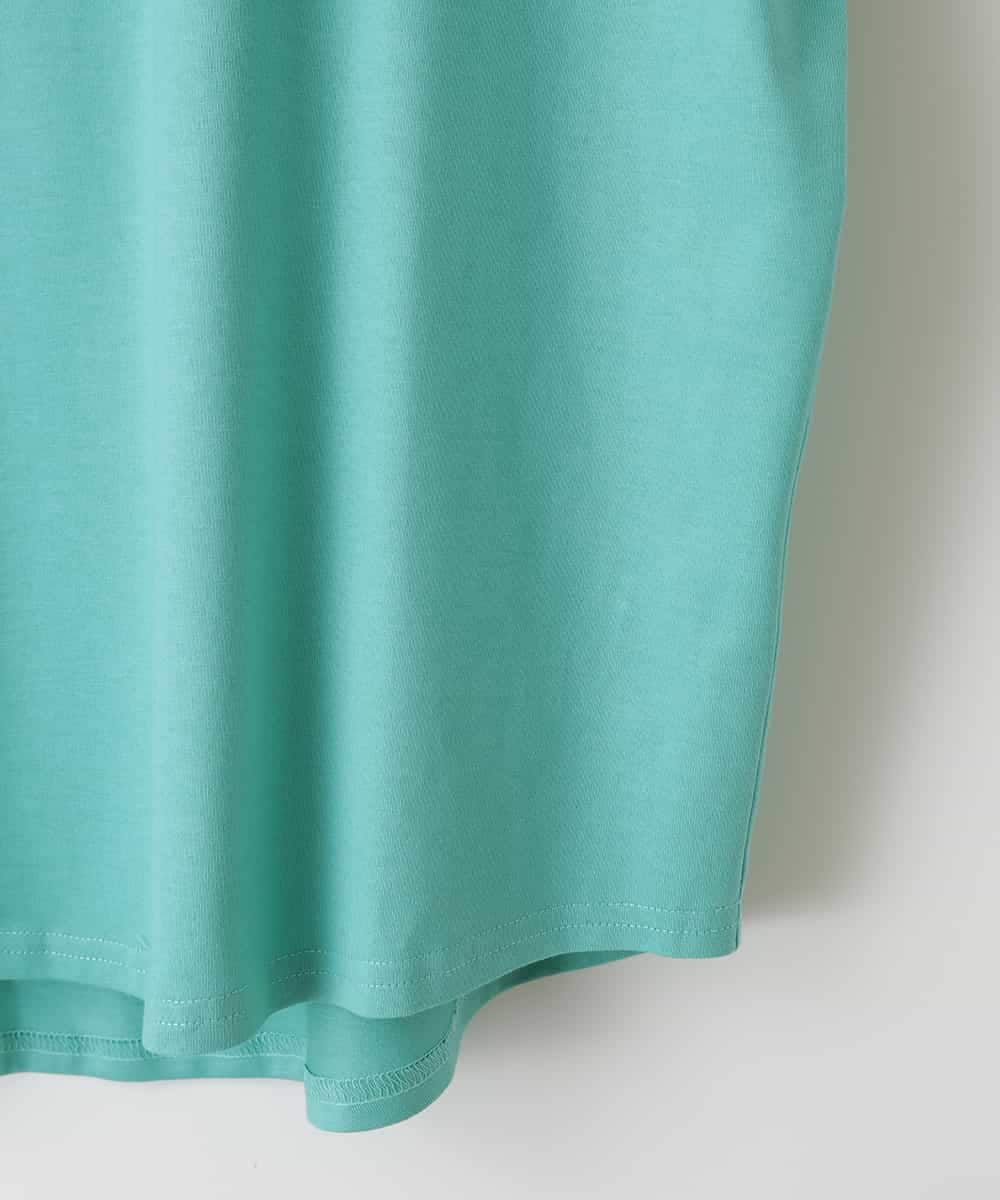 ZMKIW11080 al'aise modulation(アレーズモジュレーション) 【日本製】ロゴTシャツ ライトグリーン