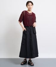 ZMKIW12089 al'aise modulation(アレーズモジュレーション) メッシュロゴプルオーバー レンガ