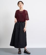 ZMKIW12089 al'aise modulation(アレーズモジュレーション) メッシュロゴプルオーバー レンガ