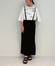 ZMKJB07079 al'aise modulation(アレーズモジュレーション) 【接触冷感】メッセージ刺繍デザインプルオーバー ホワイト