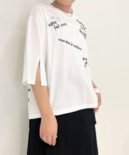 ZMKJB07079 al'aise modulation(アレーズモジュレーション) 【接触冷感】メッセージ刺繍デザインプルオーバー ホワイト