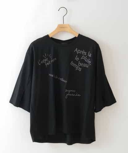 ZMKJB07079 al'aise modulation 【接触冷感】メッセージ刺繍デザインプルオーバー