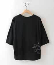 ZMKJB07079 al'aise modulation(アレーズモジュレーション) 【接触冷感】メッセージ刺繍デザインプルオーバー ブラック