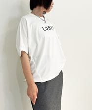 ZMKJB11080 al'aise modulation(アレーズモジュレーション) フロントロゴドルマンシルエットTシャツ ホワイト