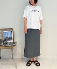 ZMKJB11080 al'aise modulation(アレーズモジュレーション) フロントロゴドルマンシルエットTシャツ ホワイト