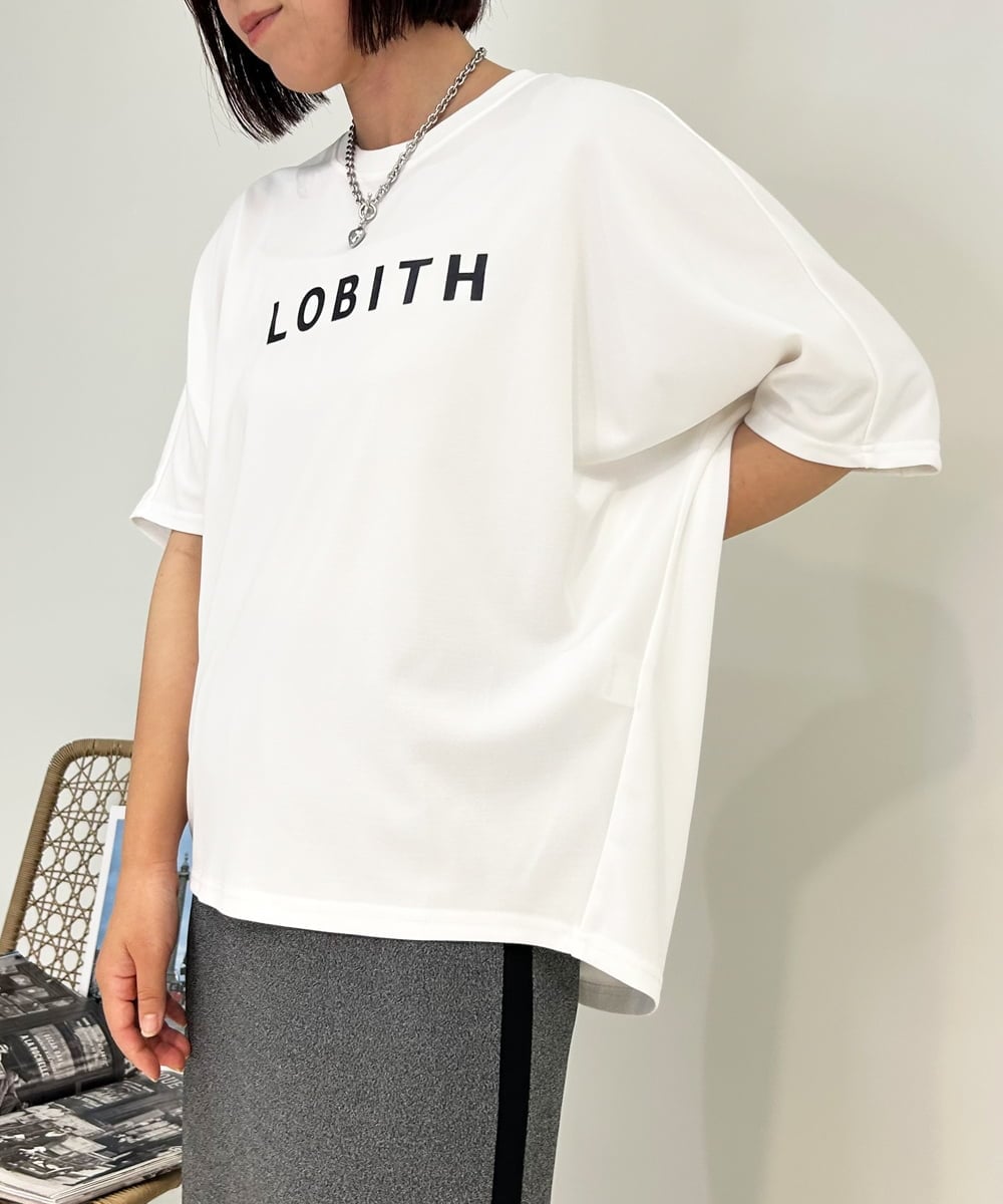 ZMKJB11080 al'aise modulation(アレーズモジュレーション) フロントロゴドルマンシルエットTシャツ ホワイト