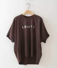 ZMKJB11080 al'aise modulation(アレーズモジュレーション) フロントロゴドルマンシルエットTシャツ ブラウン