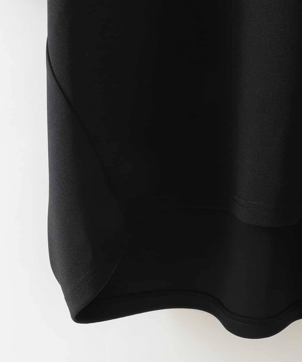 ZMKJB11080 al'aise modulation(アレーズモジュレーション) フロントロゴドルマンシルエットTシャツ ブラック