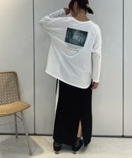ZMKJB13099 al'aise modulation(アレーズモジュレーション) 【2WAY】プリントロゴオーバーシルエットTシャツ ホワイト