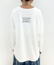 ZMKJB13099 al'aise modulation(アレーズモジュレーション) 【2WAY】プリントロゴオーバーシルエットTシャツ ホワイト