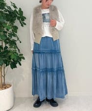 ZMKJB13099 al'aise modulation(アレーズモジュレーション) 【2WAY】プリントロゴオーバーシルエットTシャツ ホワイト