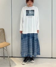 ZMKJB13099 al'aise modulation(アレーズモジュレーション) 【2WAY】プリントロゴオーバーシルエットTシャツ ホワイト