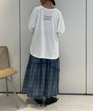 ZMKJB13099 al'aise modulation(アレーズモジュレーション) 【2WAY】プリントロゴオーバーシルエットTシャツ ホワイト