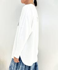 ZMKJB13099 al'aise modulation(アレーズモジュレーション) 【2WAY】プリントロゴオーバーシルエットTシャツ ホワイト