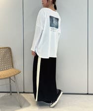 ZMKJB13099 al'aise modulation(アレーズモジュレーション) 【2WAY】プリントロゴオーバーシルエットTシャツ ホワイト