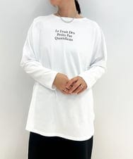 ZMKJB13099 al'aise modulation(アレーズモジュレーション) 【2WAY】プリントロゴオーバーシルエットTシャツ ホワイト