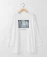 ZMKJB13099 al'aise modulation(アレーズモジュレーション) プリントロゴオーバーシルエットTシャツ ホワイト