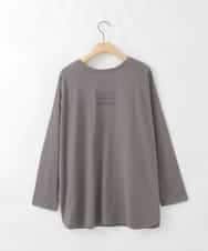 ZMKJB13099 al'aise modulation(アレーズモジュレーション) プリントロゴオーバーシルエットTシャツ ダークグレー
