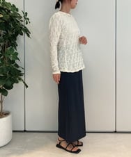 ZMKJB15068 al'aise modulation(アレーズモジュレーション) 【日本製】ハニカムギャザーシアーカットソー アイボリー