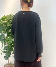 ZMKJB16068 al'aise modulation(アレーズモジュレーション) チュールジョイントドレープカットソー ブラック