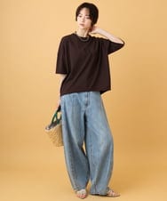 ZMKJE05069 al'aise modulation(アレーズモジュレーション) ポイントロゴデザインプルオーバー ブラウン