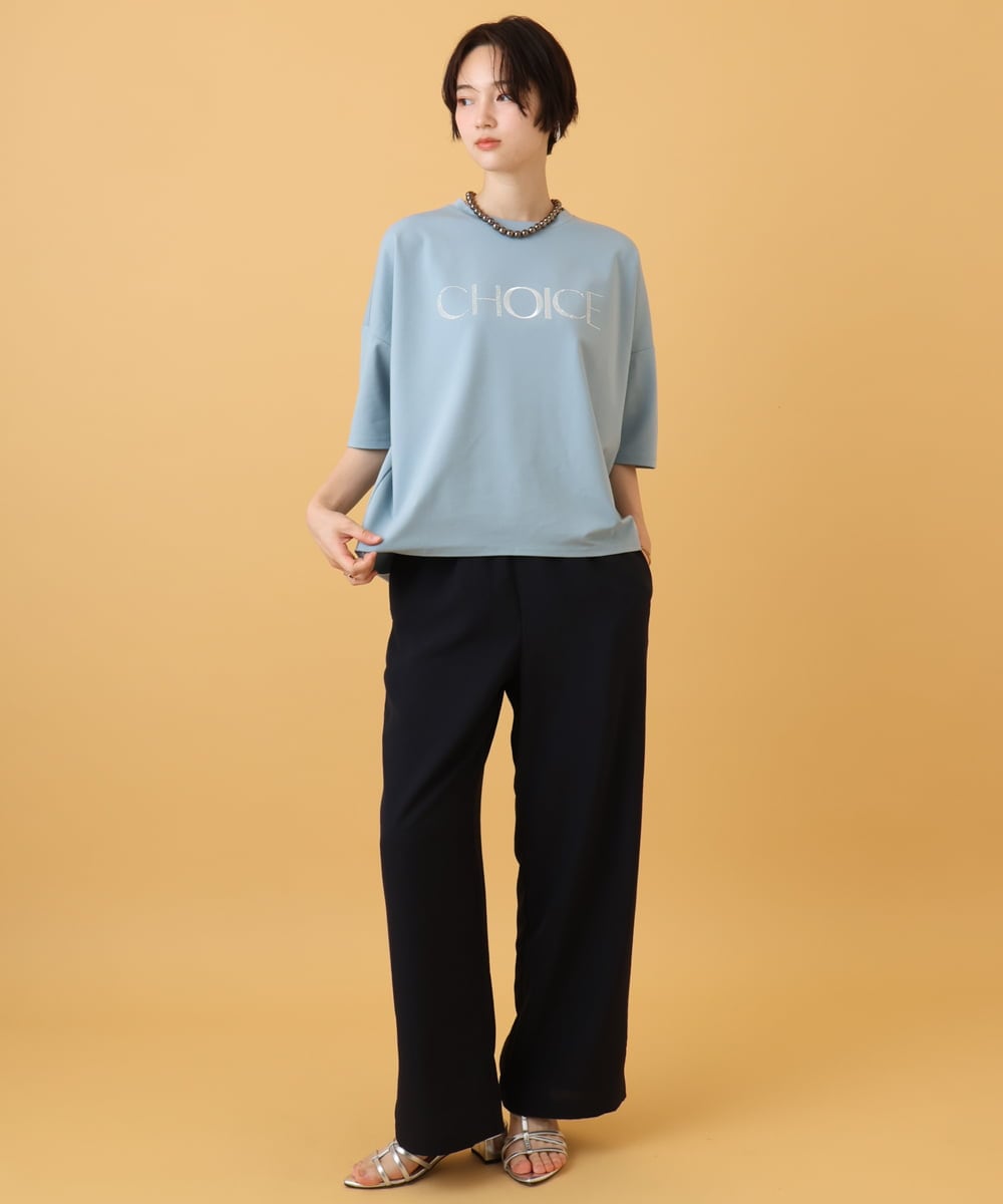 ZMKJE06069 al'aise modulation(アレーズモジュレーション) アクセントロゴデザインプルオーバー ライトブルー