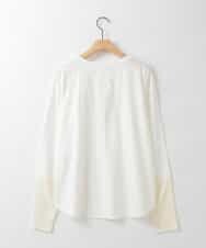 ZMKJE09079 al'aise modulation(アレーズモジュレーション) 【接触冷感/UV】異素材ジョイントロゴデザインカットソー ホワイト