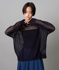ZMKJE10069 al'aise modulation(アレーズモジュレーション) シアーニットプルオーバー ネイビー