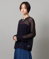 ZMKJE10069 al'aise modulation(アレーズモジュレーション) シアーニットプルオーバー ネイビー