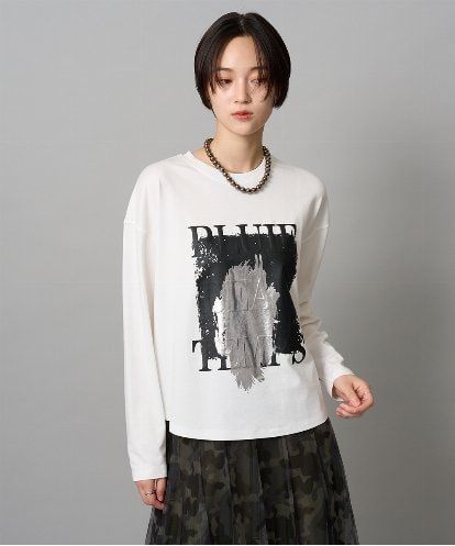 ZMKJE48089 al'aise modulation 【接触冷感/UV】エンボスプリントロングスリーブTシャツ