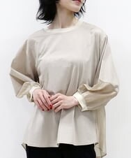 ZMKJQ01098 al'aise modulation(アレーズモジュレーション) 切り替えバックフリルプルオーバー ベージュ