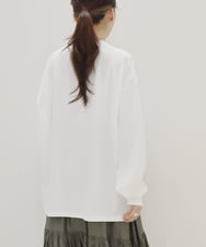 ZMKJQ14108 al'aise modulation(アレーズモジュレーション) ロゴプリントロングTシャツ ホワイト