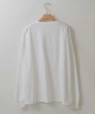 ZMKJQ14108 al'aise modulation(アレーズモジュレーション) ロゴプリントロングTシャツ ホワイト