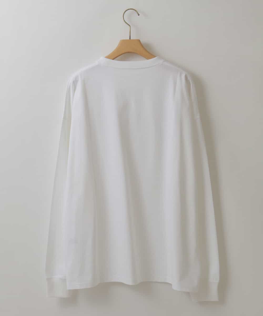 ZMKJQ14108 al'aise modulation(アレーズモジュレーション) ロゴプリントロングTシャツ ホワイト