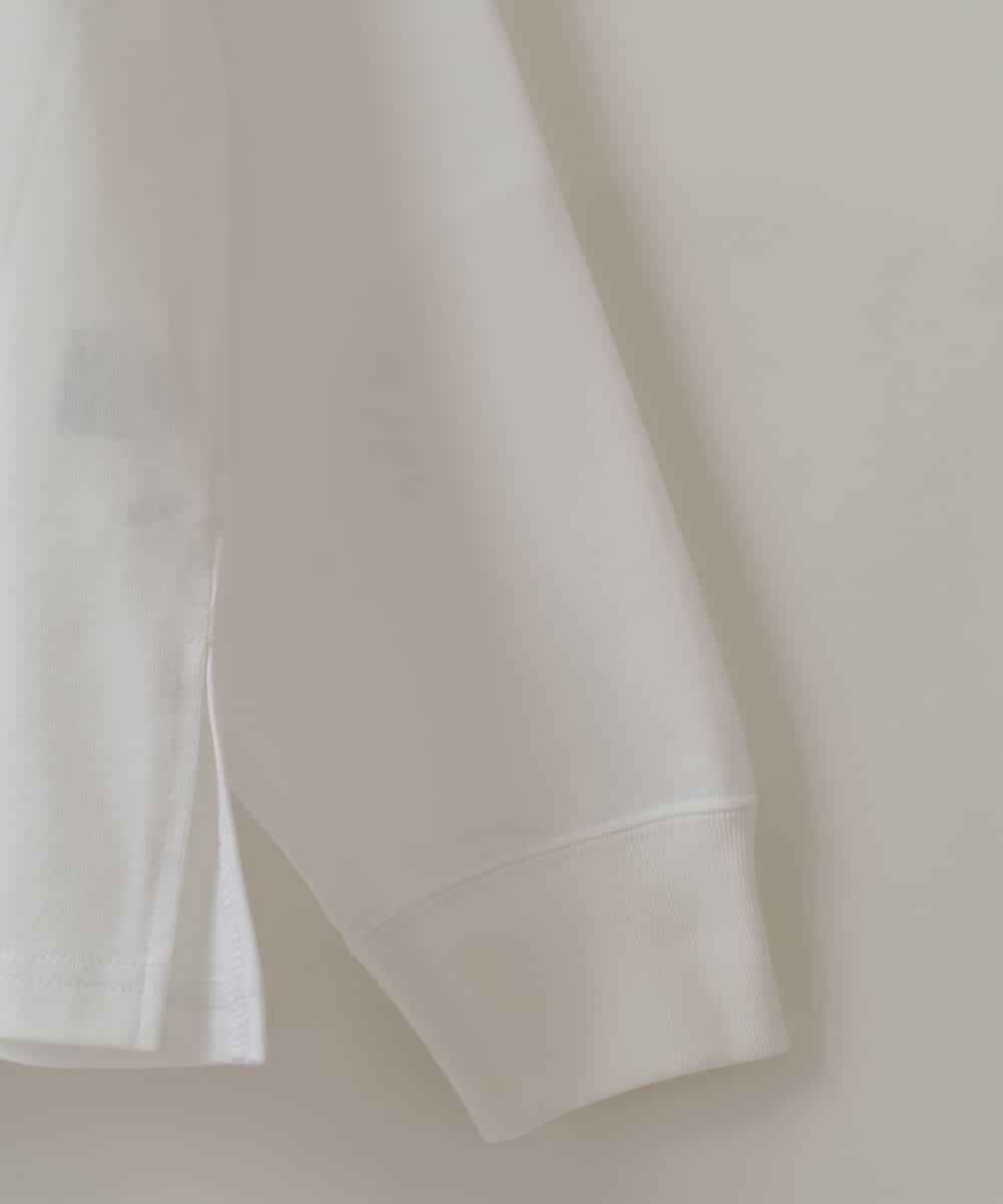 ZMKJQ14108 al'aise modulation(アレーズモジュレーション) ロゴプリントロングTシャツ ホワイト