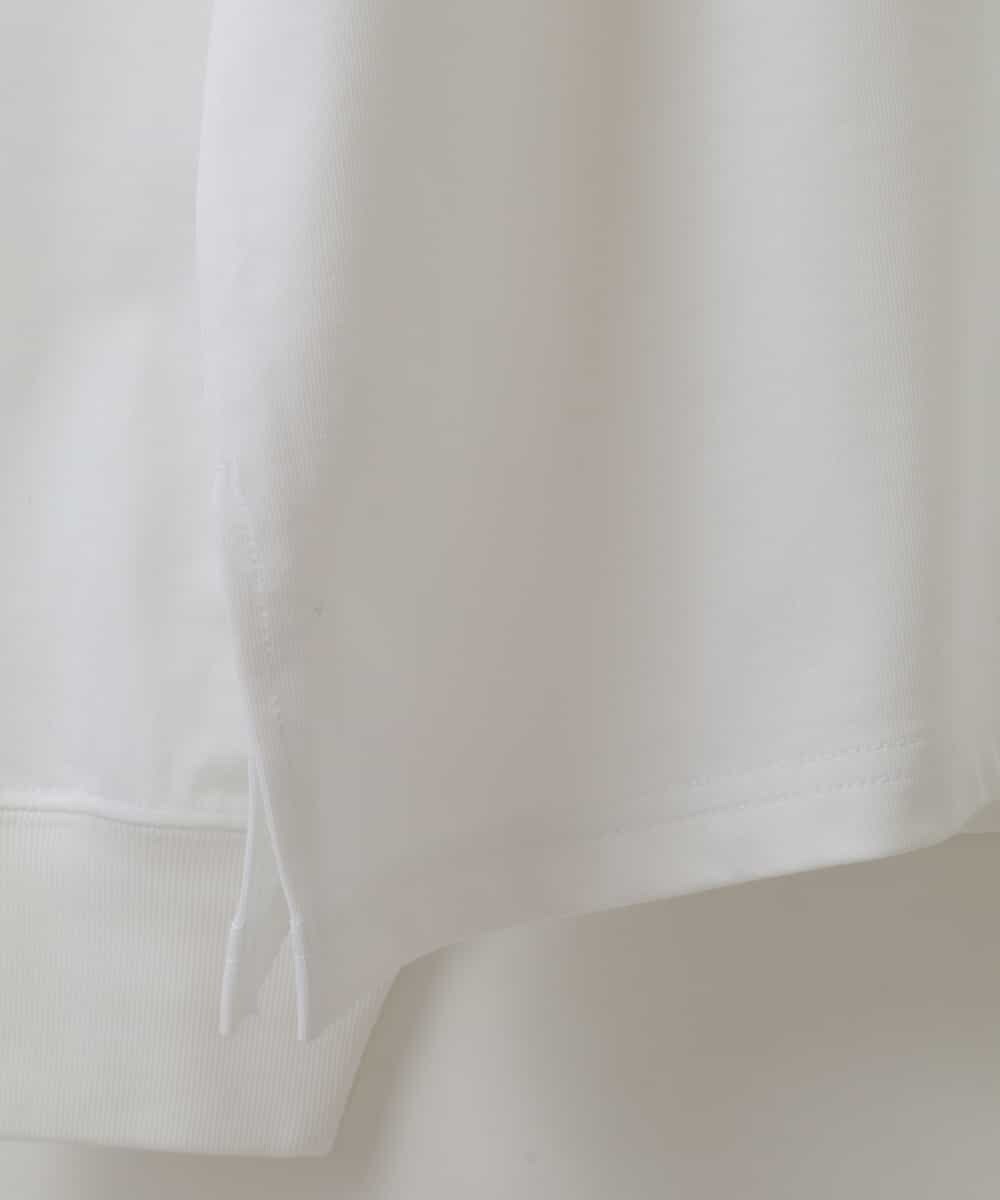 ZMKJQ14108 al'aise modulation(アレーズモジュレーション) ロゴプリントロングTシャツ ホワイト