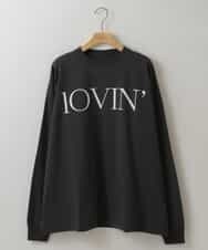 ZMKJQ14108 al'aise modulation(アレーズモジュレーション) ロゴプリントロングTシャツ ダークグレー