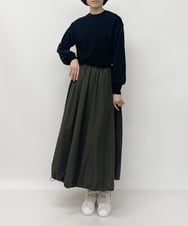 ZMKJT02140 al'aise modulation(アレーズモジュレーション) 【2WAY/日本製】ラウンドネックプルオーバー ブラック
