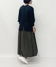 ZMKJT02140 al'aise modulation(アレーズモジュレーション) 【2WAY/日本製】ラウンドネックプルオーバー ブラック