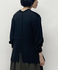 ZMKJT02140 al'aise modulation(アレーズモジュレーション) 【2WAY/日本製】ラウンドネックプルオーバー ブラック