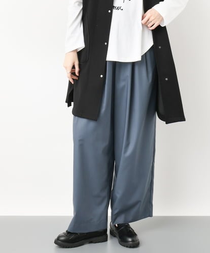 ZMLAB01130 al'aise modulation ウエストギャザーワイドパンツ