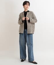 ZMLAB42145 al'aise modulation(アレーズモジュレーション)  タックワイドデニムパンツ ブルー