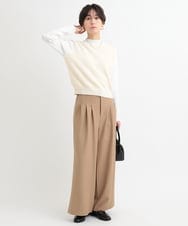 ZMLAB64150 al'aise modulation(アレーズモジュレーション) 【セットアップ対応】フロントタックパンツ ベージュ