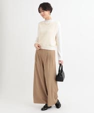 ZMLAB64150 al'aise modulation(アレーズモジュレーション) 【セットアップ対応】フロントタックパンツ ベージュ