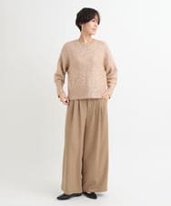ZMLAB64150 al'aise modulation(アレーズモジュレーション) 【セットアップ対応】フロントタックパンツ ベージュ