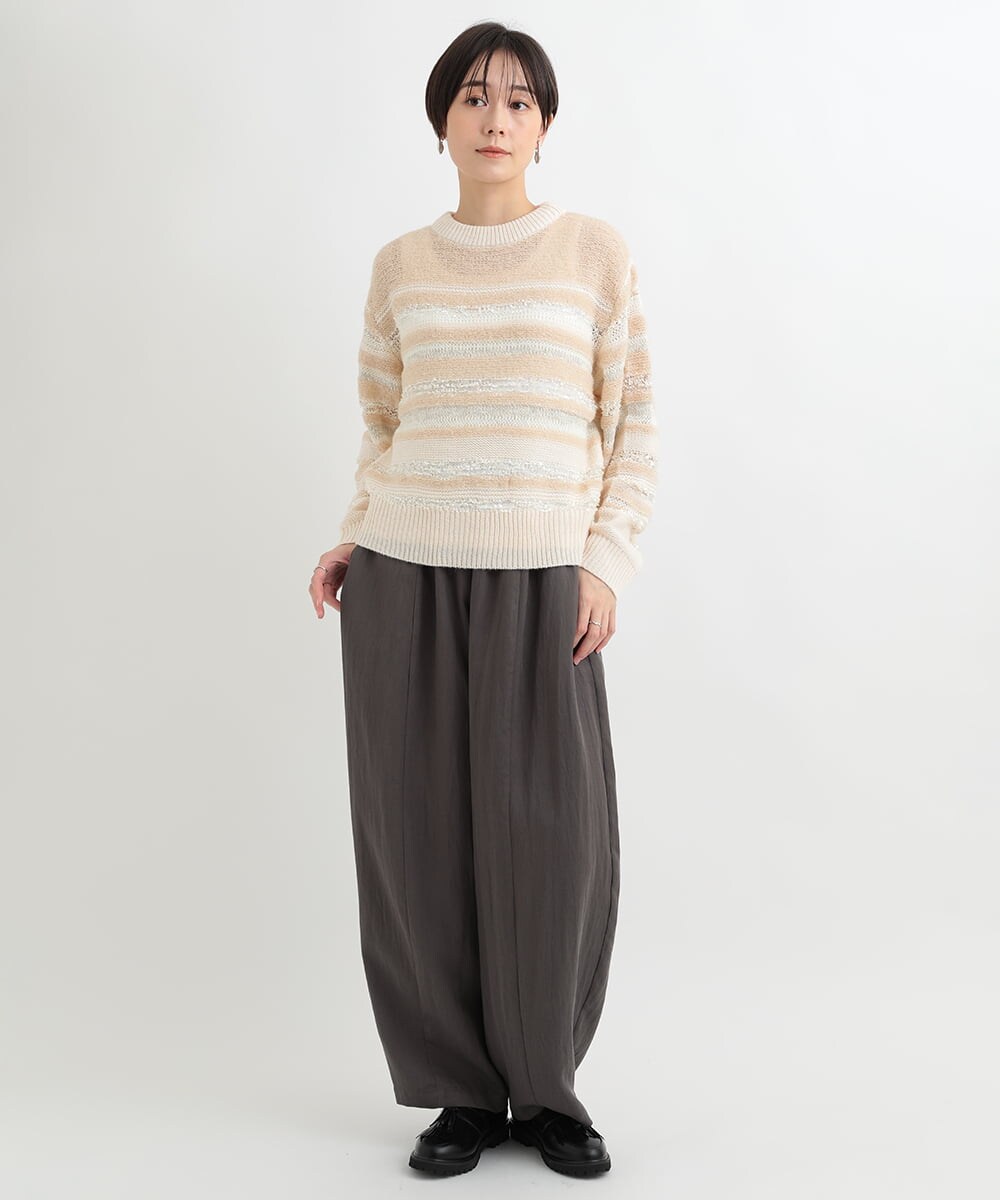 ZMLAB65160 al'aise modulation(アレーズモジュレーション) 【セットアップ対応】バレルレッグラインパンツ グレー