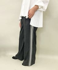 ZMLAE20180 al'aise modulation(アレーズモジュレーション) サイドテープデザインワイドパンツ グレー